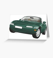 Mazda MX-5 Miata green Greeting Card