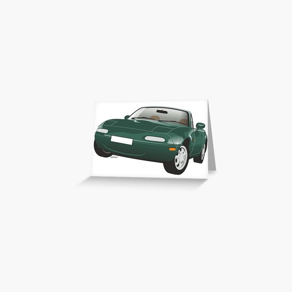 Mazda MX-5 Miata green Greeting Card