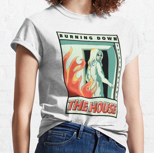 Pre-owned Burning House Tee In White