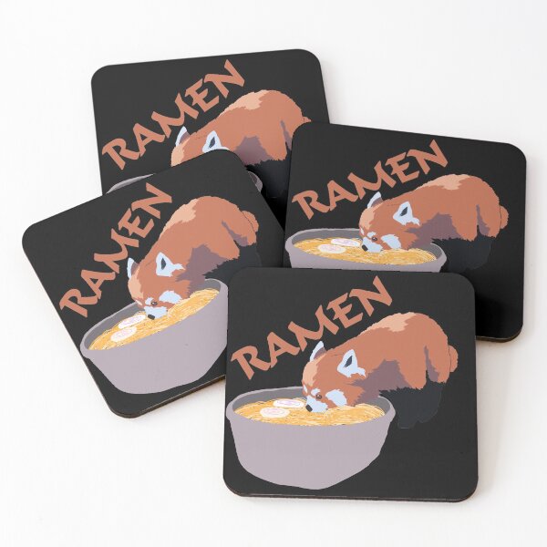 Item preview, Red Panda Eating Ramen Noodles designed and sold by zareworks.