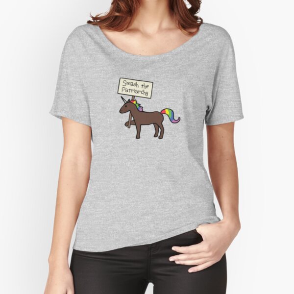 Smash The Patriarchy (Brown Unicorn) Relaxed Fit T-Shirt