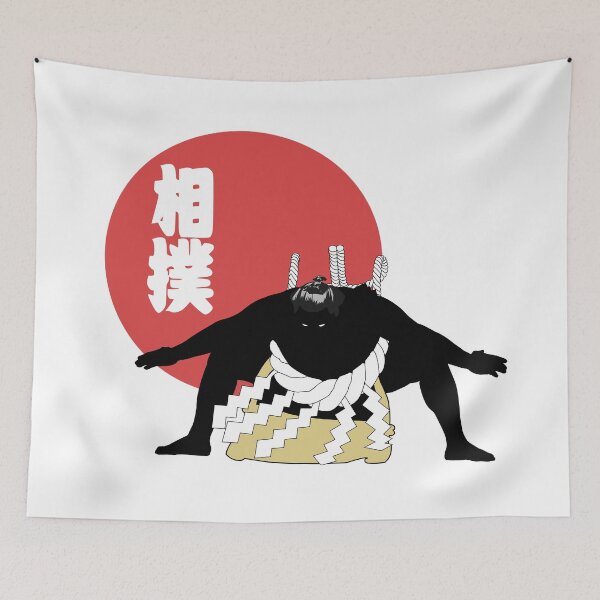 Item preview, Yokozuna sumo wrestler with rising sun and kanji. (White) designed and sold by Vectorial.