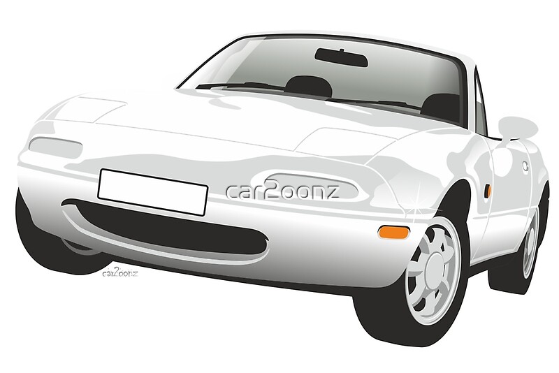 Miata Drawing Posters Redbubble