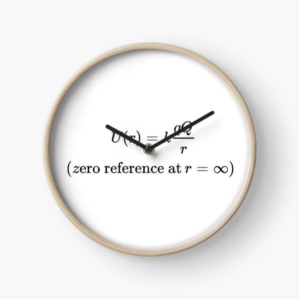 The potential energy of Q when it is separated from q by a distance r assumes the form:  Clock