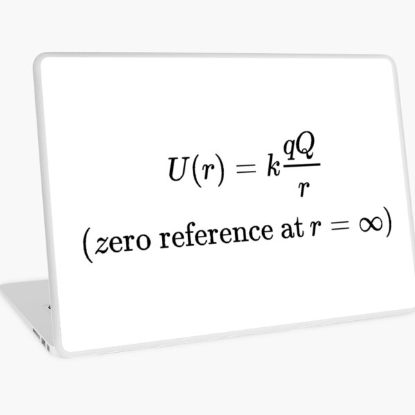The potential energy of Q when it is separated from q by a distance r assumes the form: Laptop Skin