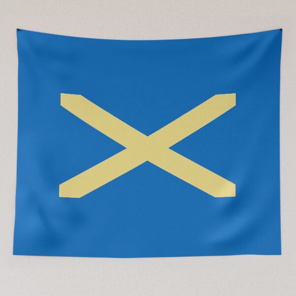 Item preview, Buff and Blue Saltire Flag (buff agus bratach gorm) designed and sold by JonathanR1994.