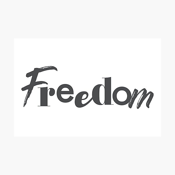 Item preview, Modern, simple, urban, cool and trendy graphic design of Freedom designed and sold by theendup.