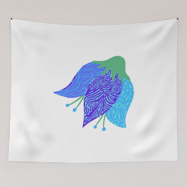 Artikelvorschau, Gemusterte Bluebell-Blume entworfen und verkauft von SvBDesigns.