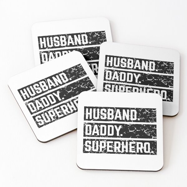 Item preview, Husband Daddy Superhero (Super Dad / Superdaddy / Black) designed and sold by MrFaulbaum.