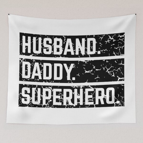 Item preview, Husband Daddy Superhero (Super Dad / Superdaddy / Black) designed and sold by MrFaulbaum.