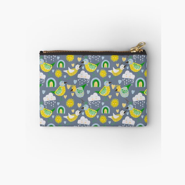 Item preview, Cute Spring Bird pattern // Yellow and Gray designed and sold by Dottadesigns.