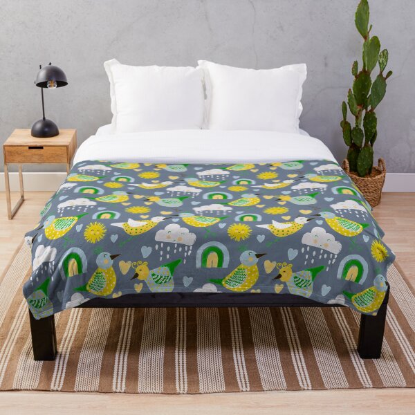 Item preview, Lindo patrón Spring Bird // Amarillo y gris designed and sold by Dottadesigns.