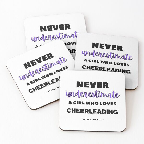 Item preview, Never underestimate a girl who loves cheerleading designed and sold by TheGreenGoat.
