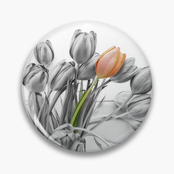 Item preview, Colour Pop Tulip Orange over Monochrome Black and White designed and sold by KALEIDOSCOPE UK.
