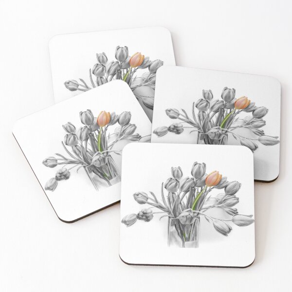 Item preview, Colour Pop Tulip Orange over Monochrome Black and White designed and sold by KALEIDOSCOPE UK.