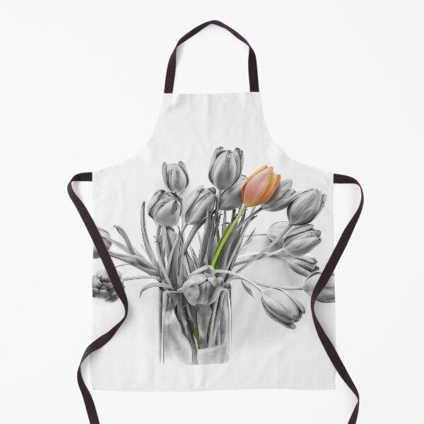 Item preview, Colour Pop Tulip Orange over Monochrome Black and White designed and sold by KALEIDOSCOPE UK.