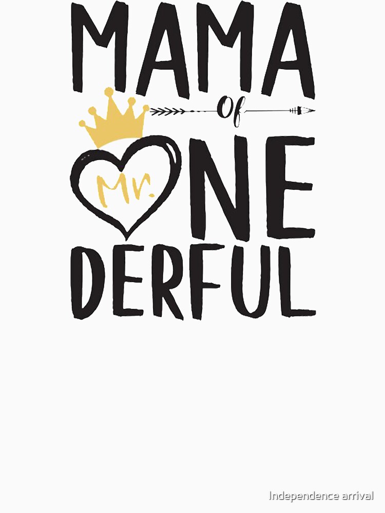 Womens Mommy Of Mr Onederful 1st Birthday First One-Derful Matching T-Shirt