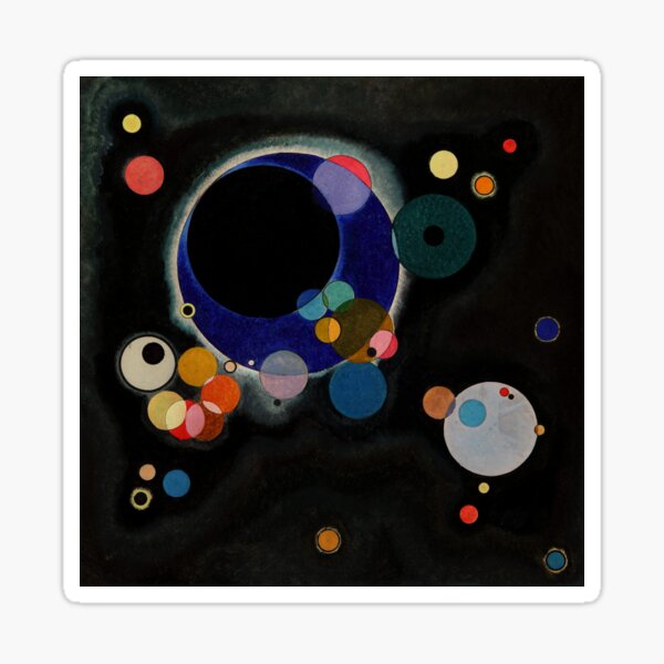 Wassily Kandinsky - Mehrere Kreise - Bauhaus Art Sticker