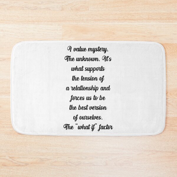 Item preview, Malcolm And Marie Quote "I value mystery. The unknown......" designed and sold by GeminiDaydreamer.
