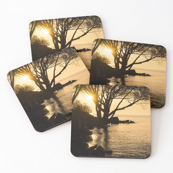 Item preview, Early Gold Through the Willows - a Sunrise on the Shore of Lake Ontario designed and sold by Georgia Mizuleva.