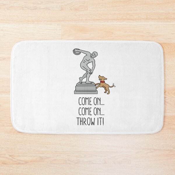 Item preview, Come on Throw it funny dog K9 frisbee discus throw designed and sold by LaundryFactory.