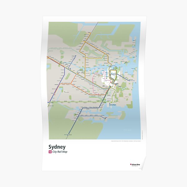 Sydney City Rail Map Poster Poster
