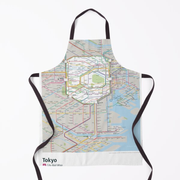 Item preview, Tokyo City Rail Map Poster designed and sold by AnsgarVollmer.