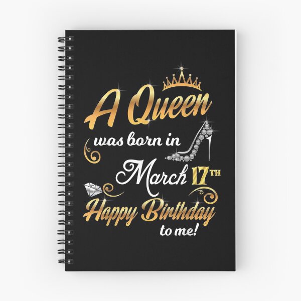 Item preview, 17th March Birthday Gift A Queen Was Born On March 17 Cute  designed and sold by shirleyfinley.