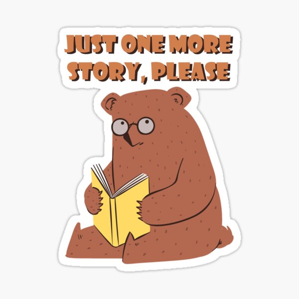 Bärenbuchliebhaber - eine Geschichte lesen Sticker