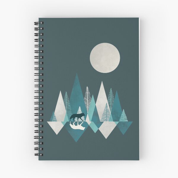 Item preview, Midnight Wolf in the Mountains on a Full Moon - Vector Artwork designed and sold by solrevolver.