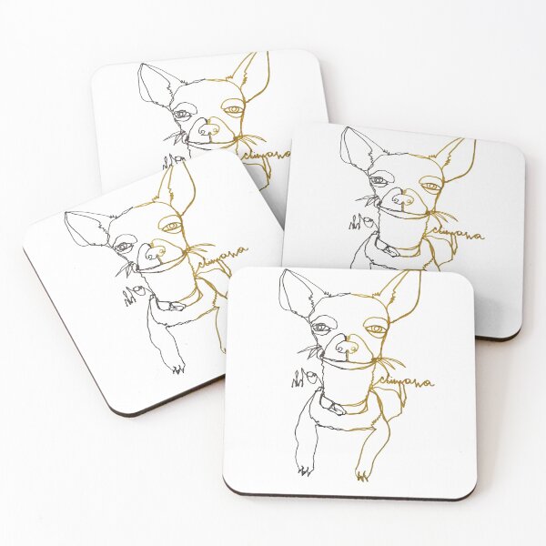 Item preview, Ohh chiwawa ambidextrous line drawing of chihuahua dog designed and sold by orangerinka.