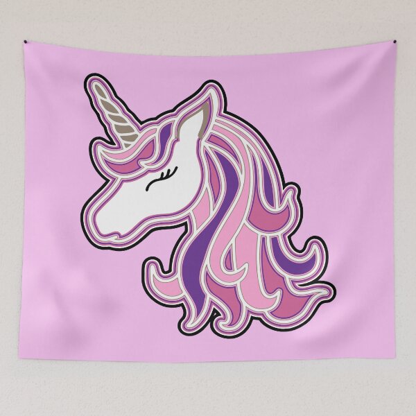 Item preview, Unicorn with black outline designed and sold by Inspireaglow.