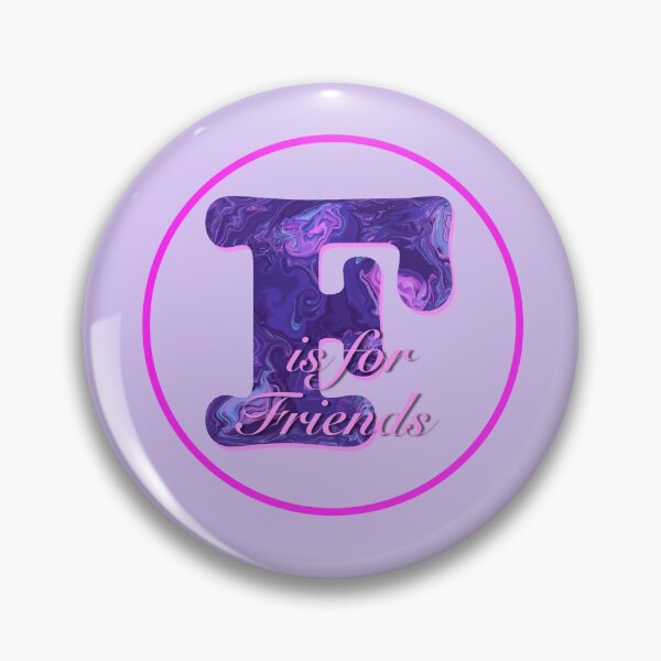 Item preview, Purple letter ‘F is for Friends’ motivational quote designed and sold by AMSonArt.