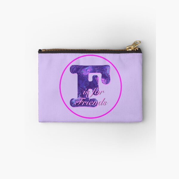 Item preview, Purple letter ‘F is for Friends’ motivational quote designed and sold by AMSonArt.