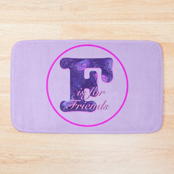 Item preview, Purple letter ‘F is for Friends’ motivational quote designed and sold by AMSonArt.