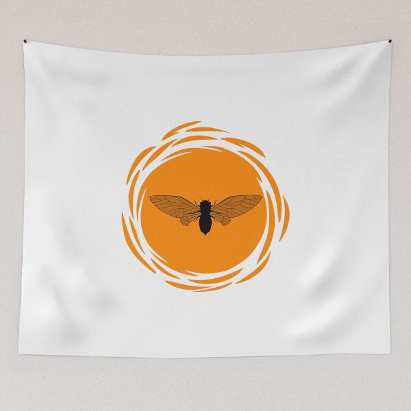 Item preview, Cicada Graphic Art / Sun Silhouette Bugs Insects Design Fly design designed and sold by CreatedByHeidi.