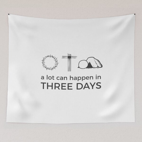 Item preview, Easter Jesus Resurrection Quote / 3 Three Days Risen Cross design designed and sold by CreatedByHeidi.