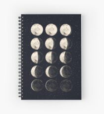 Moon Cycle Spiral Notebook