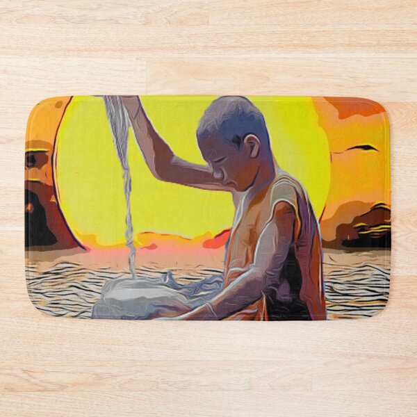 Item preview, Monk amongst desert sunset design  designed and sold by TrippyEarth.