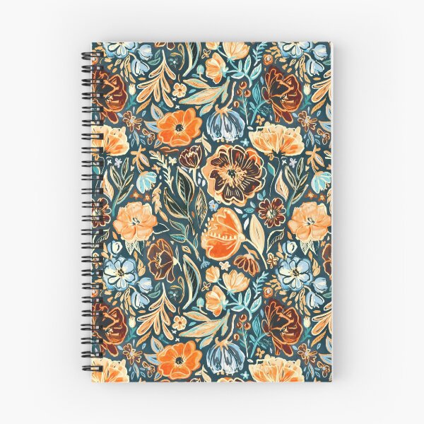 Item preview, Messy Vivid Floral in Orange and Blue designed and sold by micklyn.