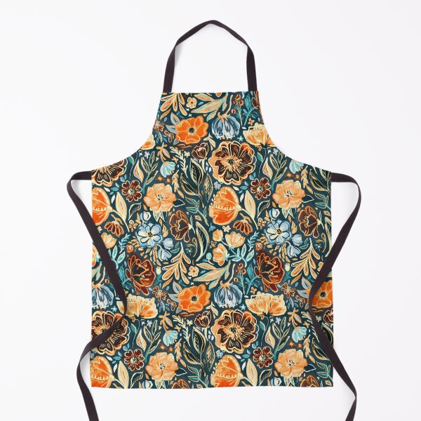 Item preview, Messy Vivid Floral in Orange and Blue designed and sold by micklyn.