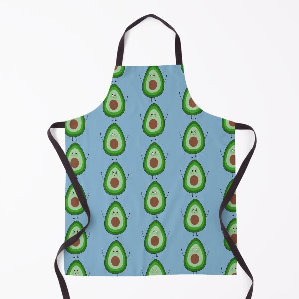 Item preview, Cute Blushing Avocados Blue Background designed and sold by DeliliahDoodles.