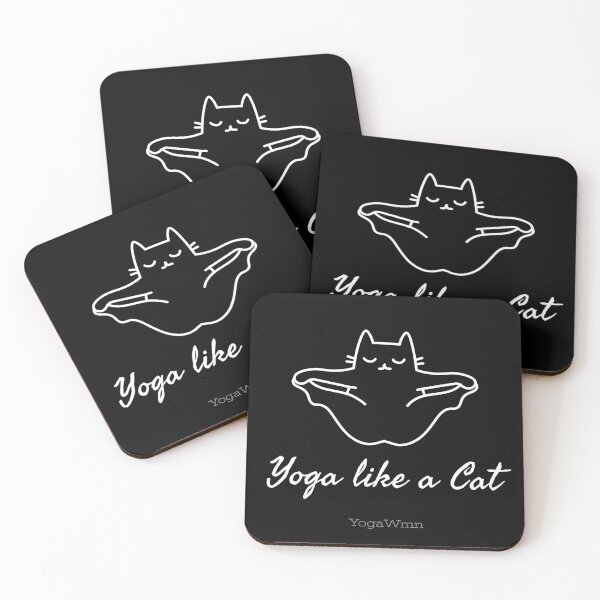 Item preview, Yoga like a Cat  black designed and sold by Yogawoman.