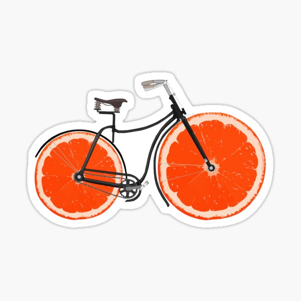 Orange BMX Bike Wall Sticker WS-50665 