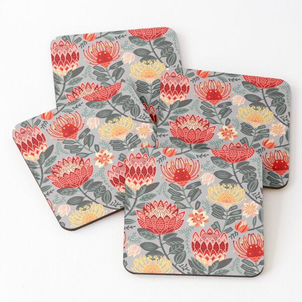 Item preview, Protea Chintz on Grey designed and sold by TigaTiga.