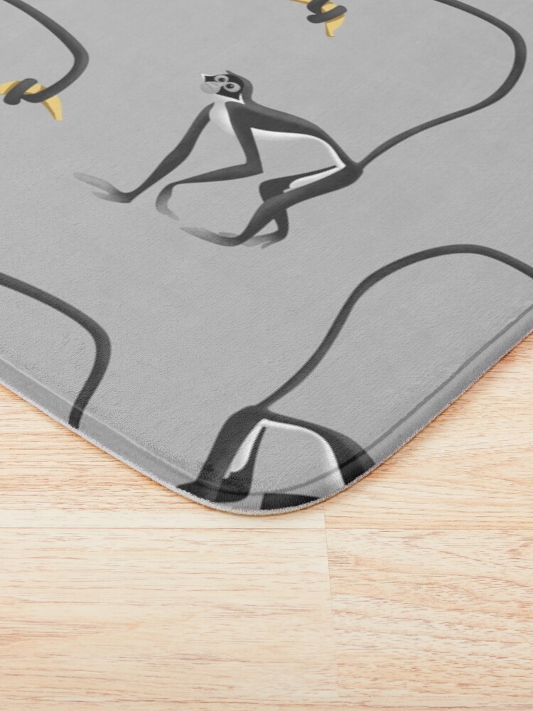 Alternate view of Spider monkey with banana Bath Mat