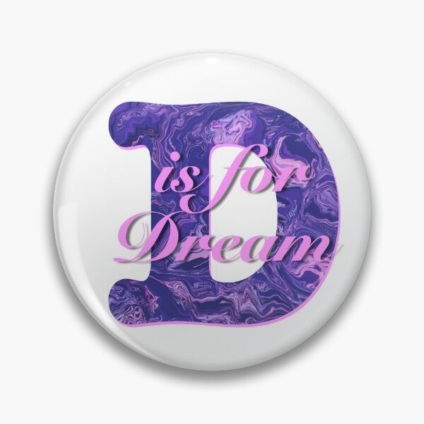 Item preview, Purple letter ‘D is for Dream’ motivational quote designed and sold by AMSonArt.