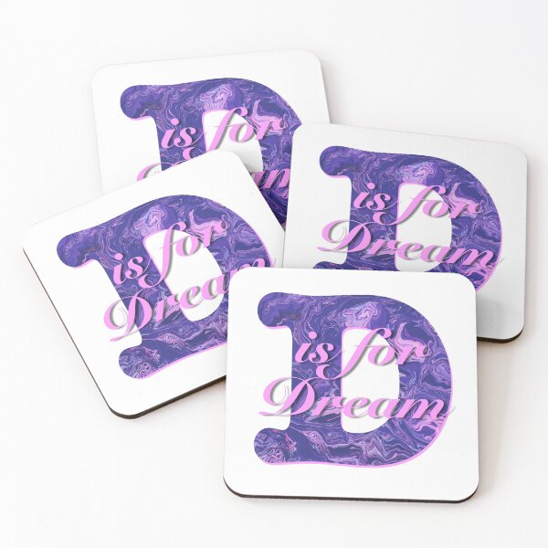 Item preview, Purple letter ‘D is for Dream’ motivational quote designed and sold by AMSonArt.