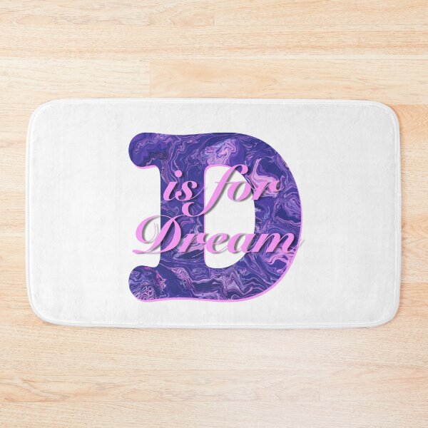 Item preview, Purple letter ‘D is for Dream’ motivational quote designed and sold by AMSonArt.