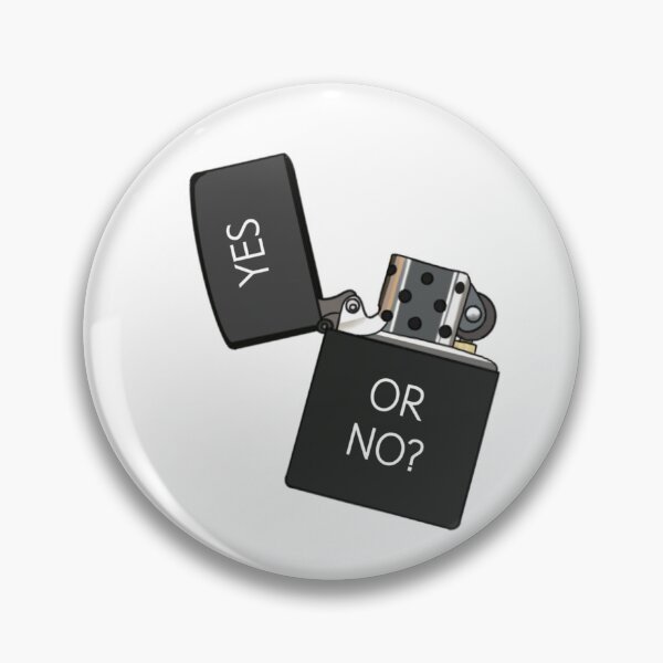 Item preview, Black Yes or No Lighter designed and sold by FoxyOatmeal.